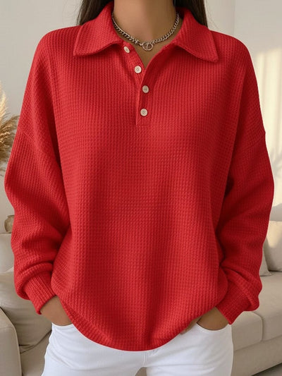 Avery - Soft Knit Polo Sweater