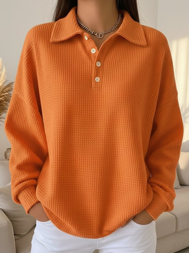 Avery - Soft Knit Polo Sweater
