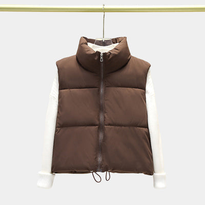 ZARA™ - Casual Stand Collar Cropped Zip Coat for Cold Weather