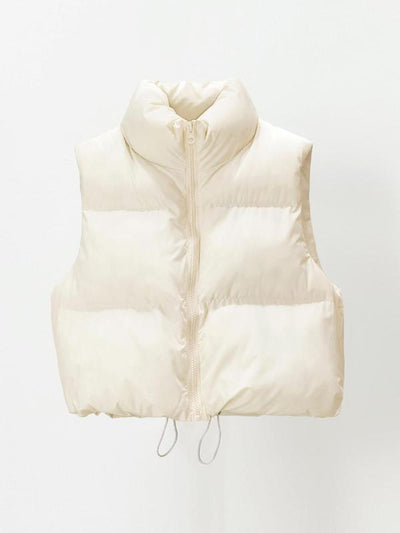 ZARA™ - Casual Stand Collar Cropped Zip Coat for Cold Weather